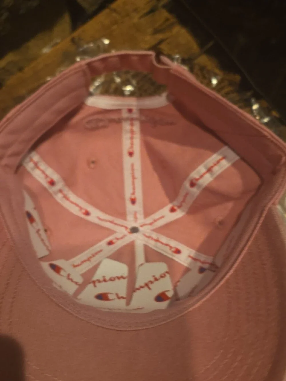 Champion Dusty Pink Baseball Cap with Front Logo Patch